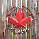 Maple Leaf Metal Compass Canada
