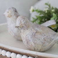 Resin Carved Whitewash Bird