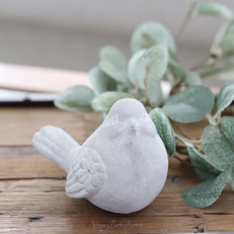 Cement Bird Figurine