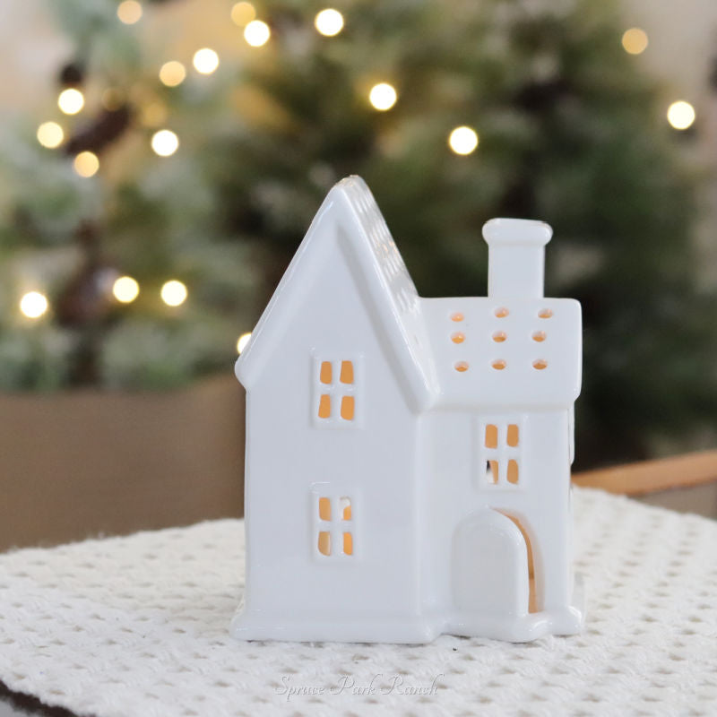 Ceramic Farmhouse Tealight Holder