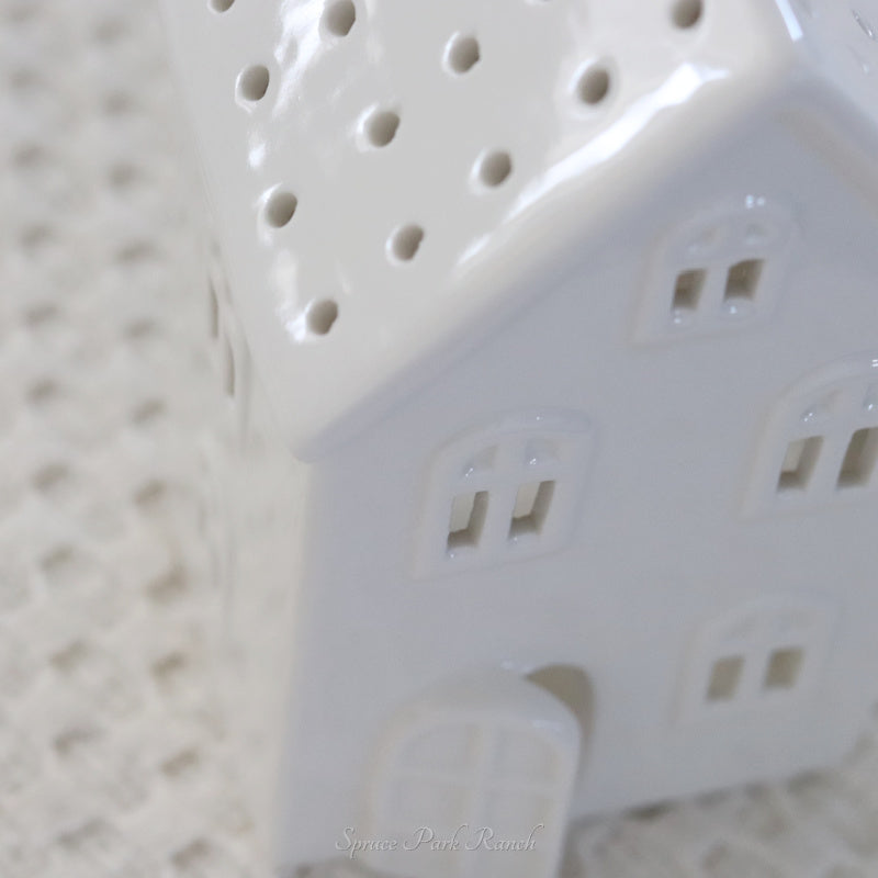 Ceramic House Tealight Holder