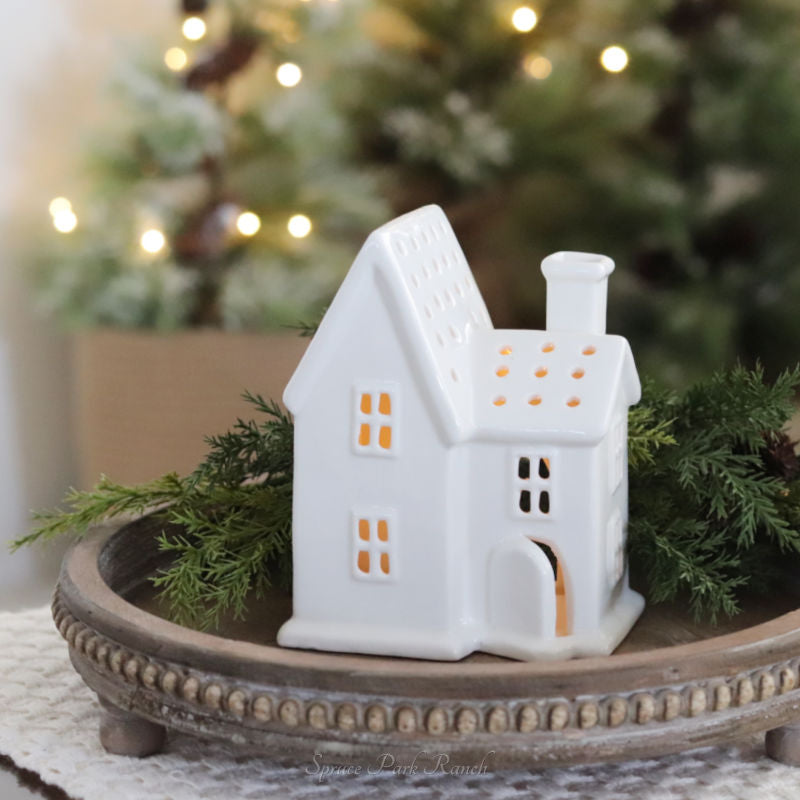 Ceramic Farmhouse Tealight Holder