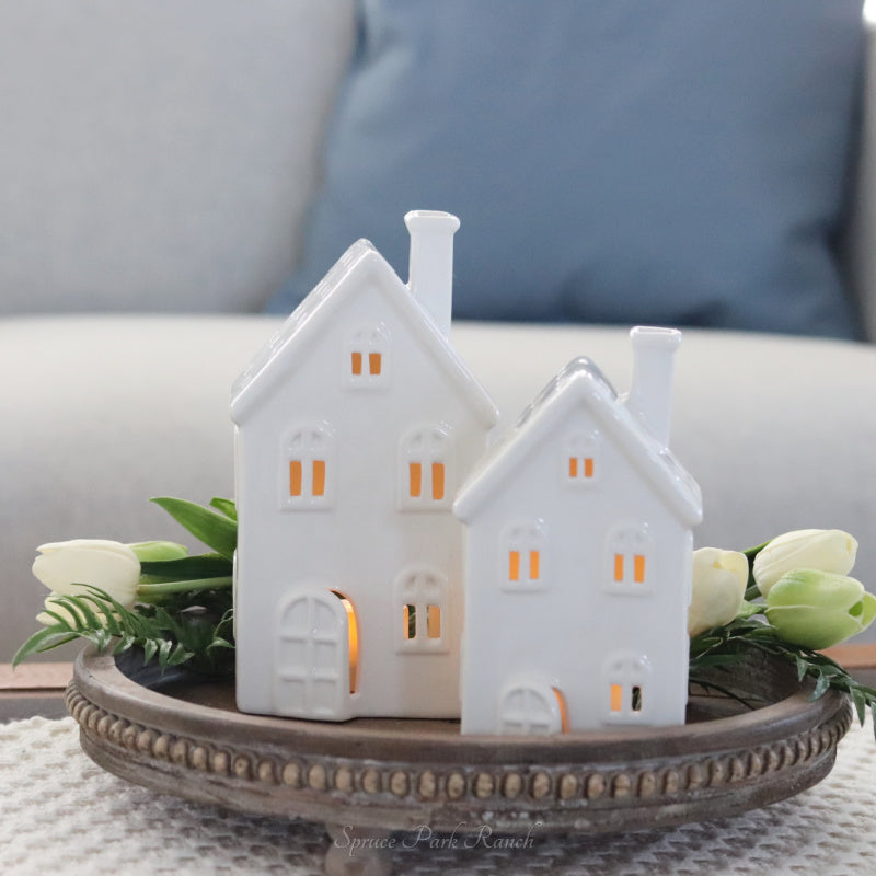 Ceramic House Tealight Holder