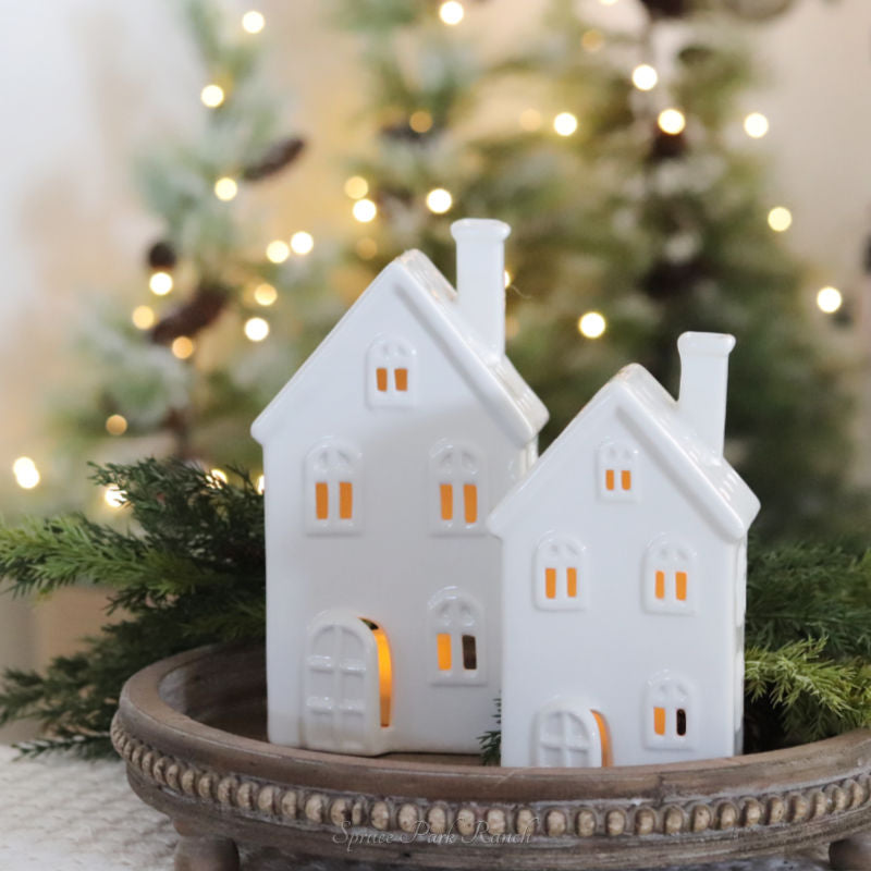 Ceramic House Tealight Holder
