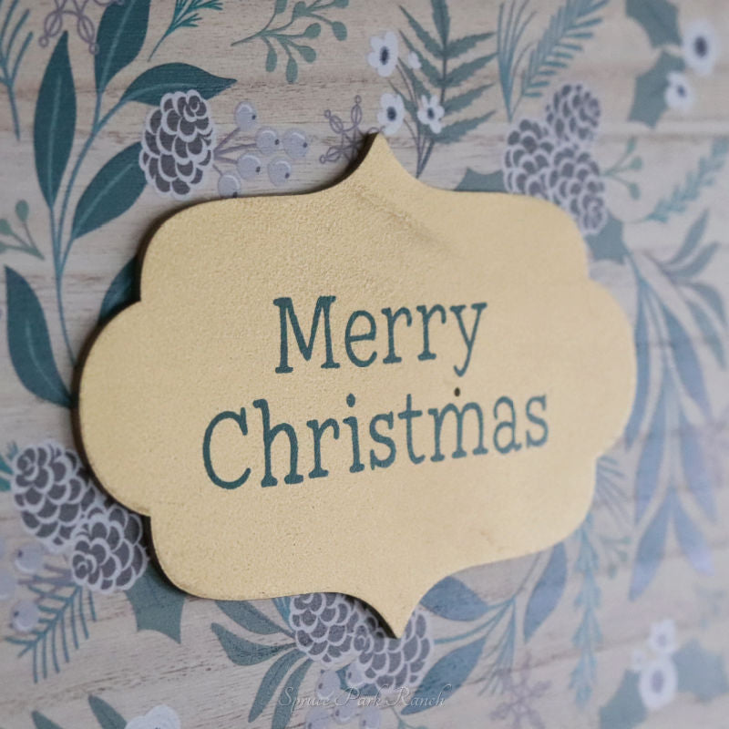 Beaded Handle Christmas Wall Hanging Merry
