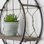 Wood and Metal Circular Shelf