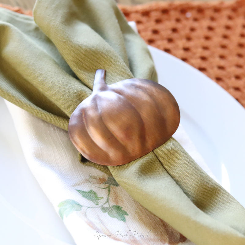 Copper Pumpkin Napkin Ring