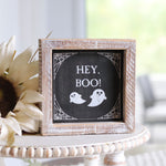 Reversible Wood Boo Cuddle Weather Sign