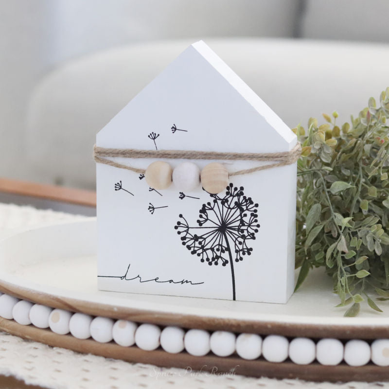 Dandelion Beaded House Block