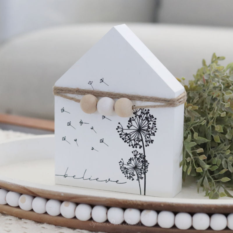 Dandelion Beaded House Block