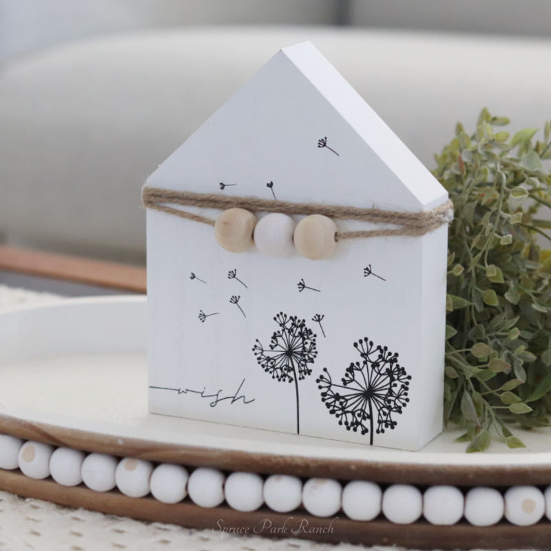 Dandelion Beaded House Block