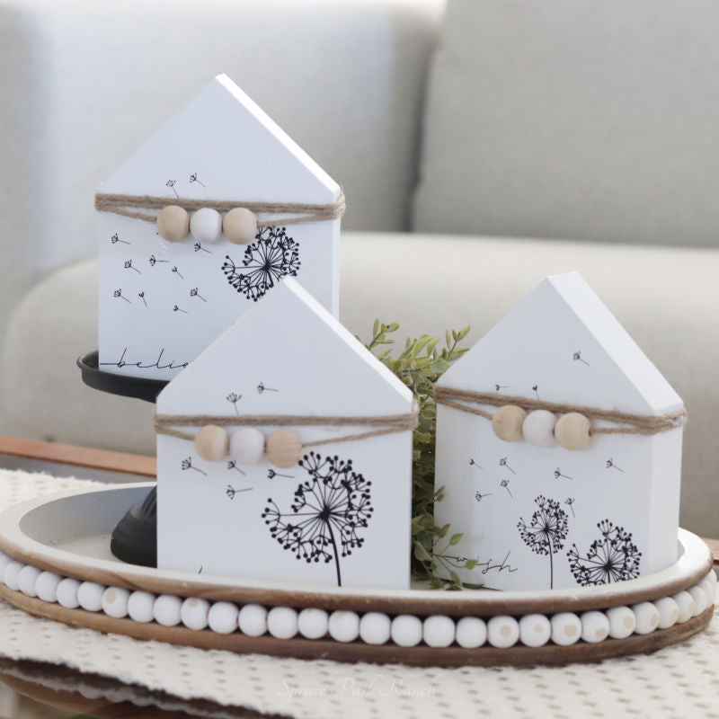 Dandelion Beaded House Block