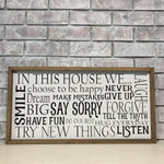 In This House Sign