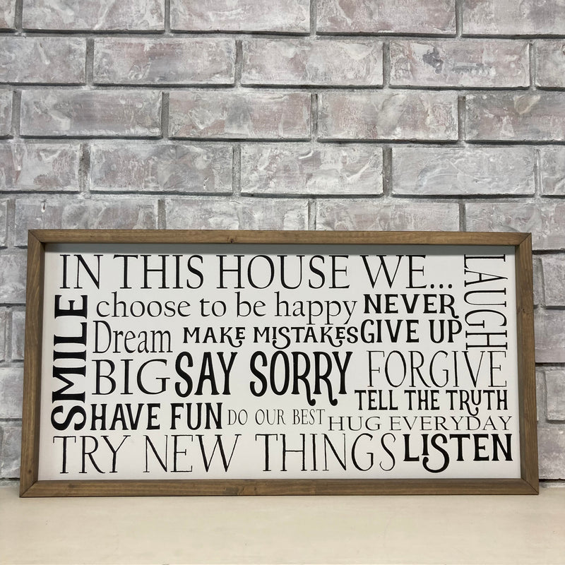 In This House Sign