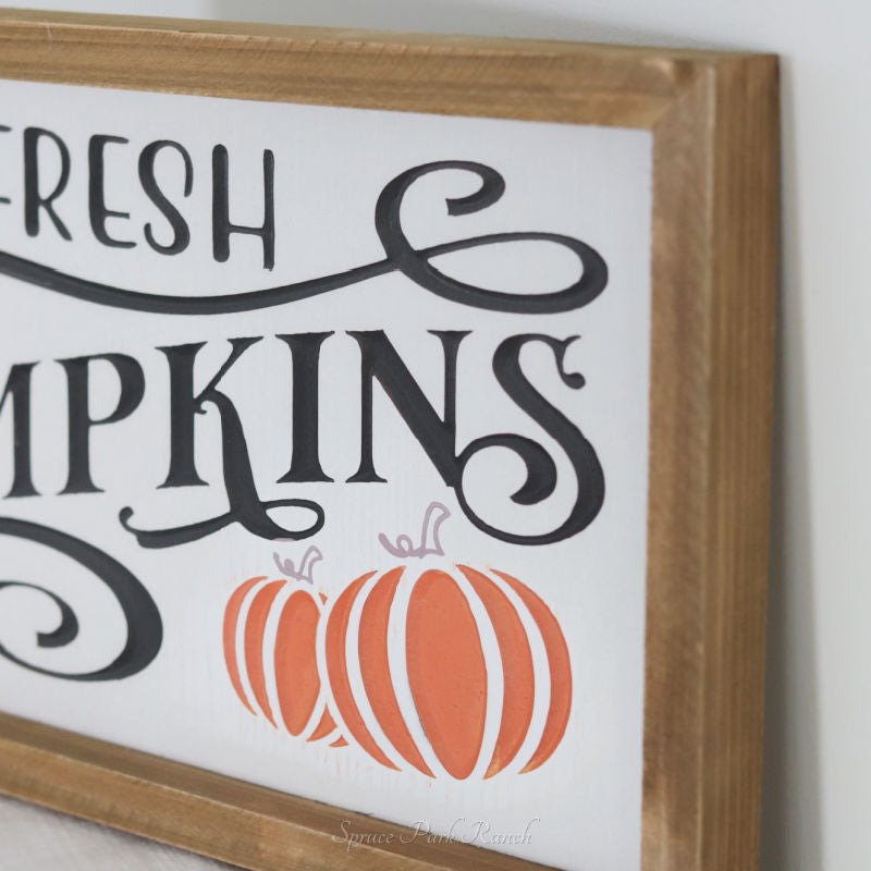 Engraved Farm Fresh Wood Harvest Sign