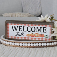 Embossed Plaid Harvest Sign
