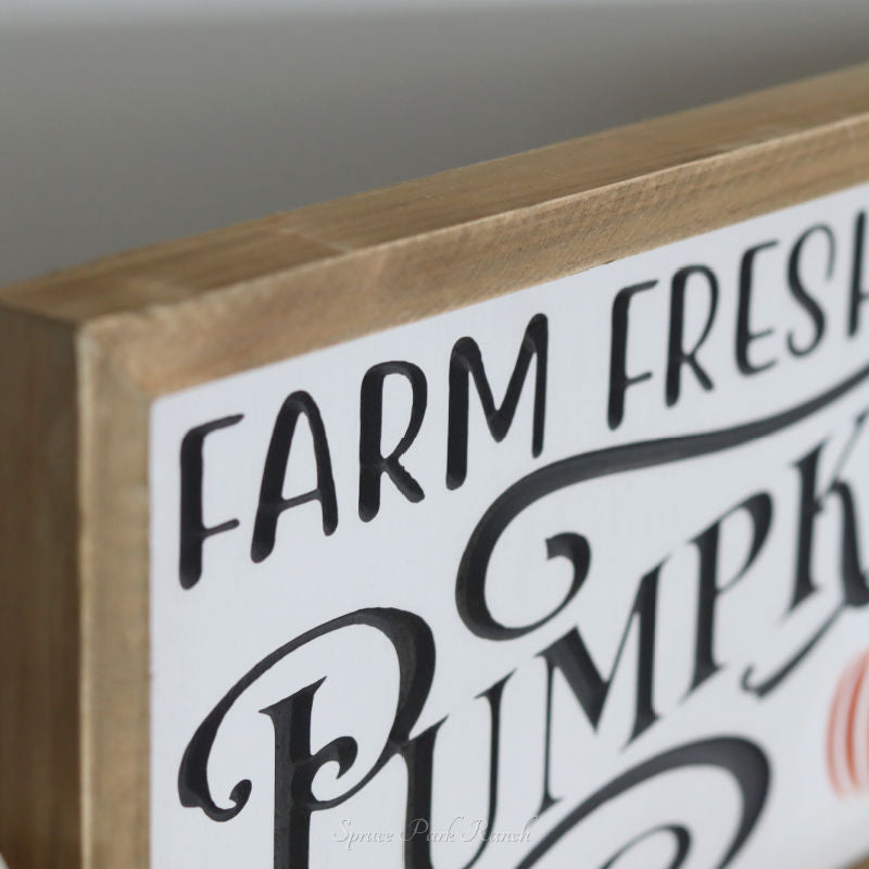 Engraved Farm Fresh Wood Harvest Sign