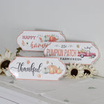 Metal Embossed Harvest Sign