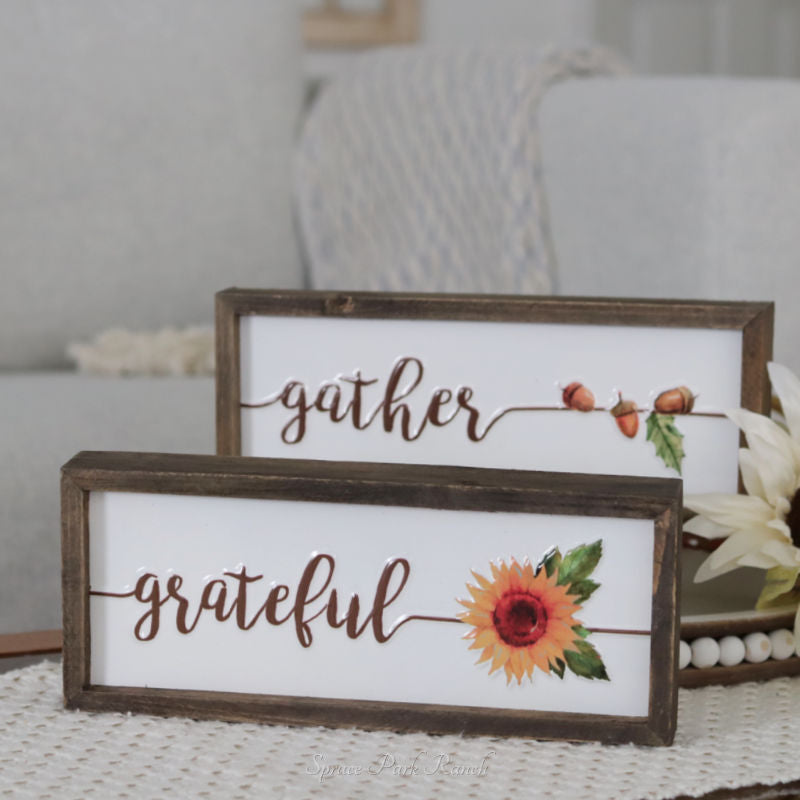 Embossed Harvest Sign