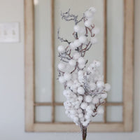 White Flocked Berry Pick
