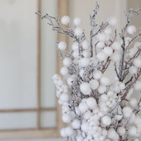 White Flocked Berry Pick