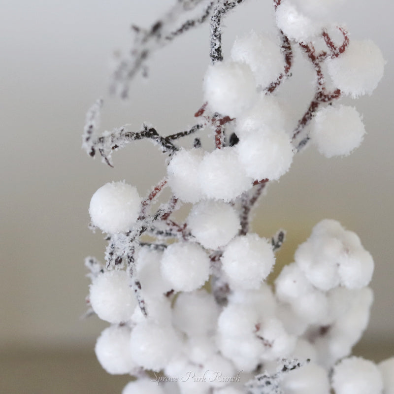 White Flocked Berry Pick