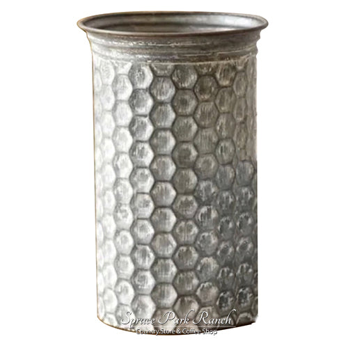 Vase Galvanized Honeycomb
