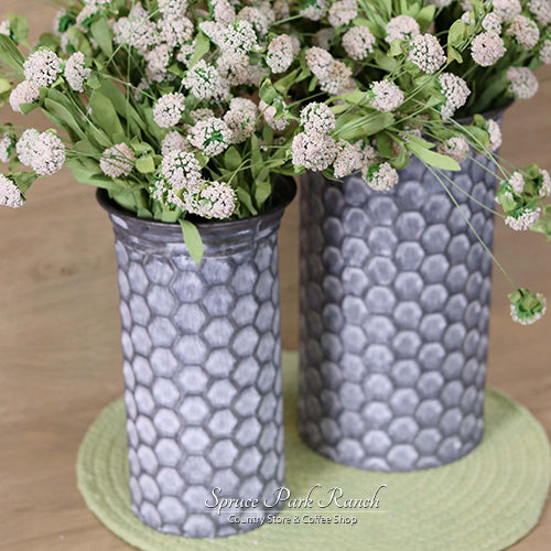 Vase Galvanized Honeycomb
