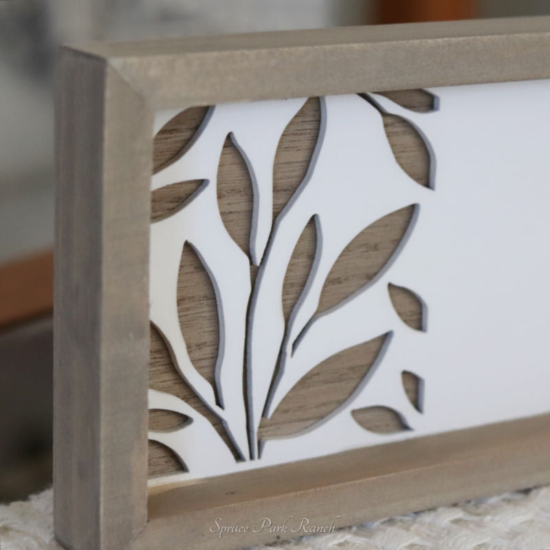 Wood Cutout Gather Here Sign