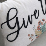 Give Thanks Harvest Tassel Pillow