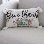 Give Thanks Harvest Tassel Pillow