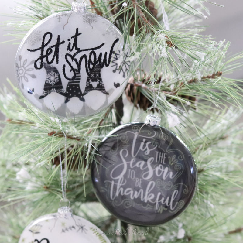 Scandi Glass Disc Tree Ornament