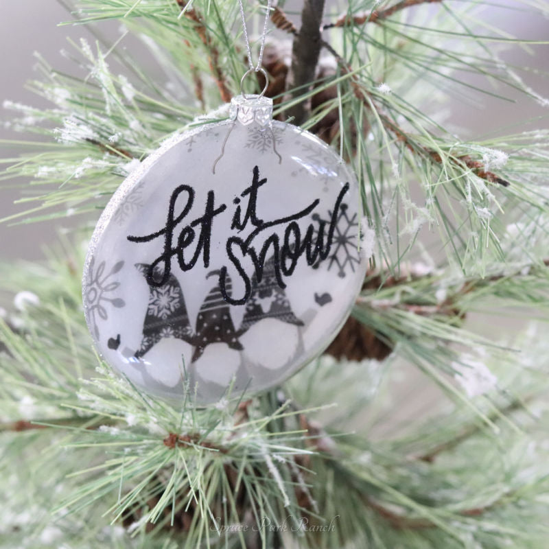 Scandi Glass Disc Tree Ornament
