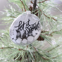Scandi Glass Disc Tree Ornament