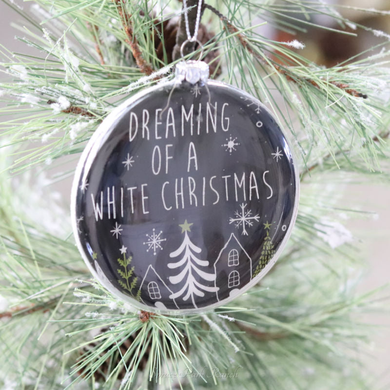 Scandi Glass Disc Tree Ornament
