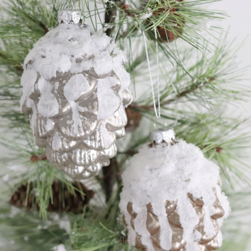 Glass Pinecone Ornament