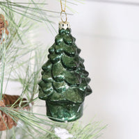 Glass Green Tree Ornament