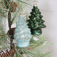 Glass Green Tree Ornament