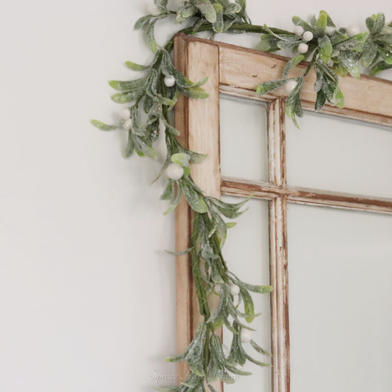 Glittered Mistletoe Greenery Collection