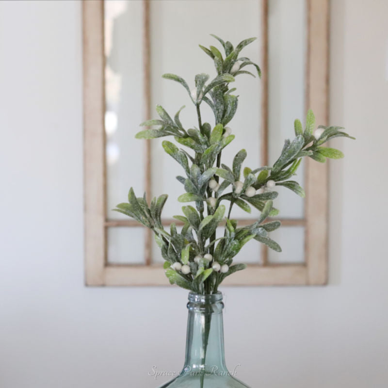 Glittered Mistletoe Greenery Collection