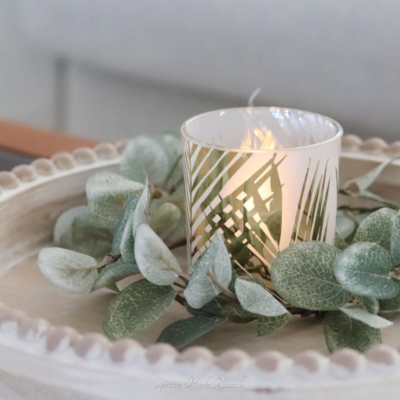 Gold Leaf Tealight Candle Holder