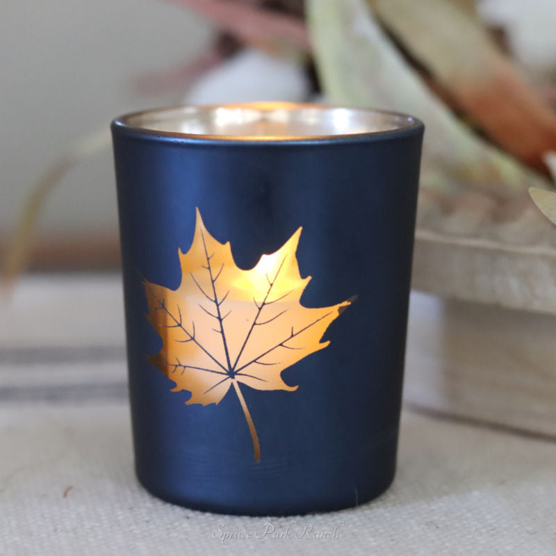 Gold Leaf Votive Holder Set