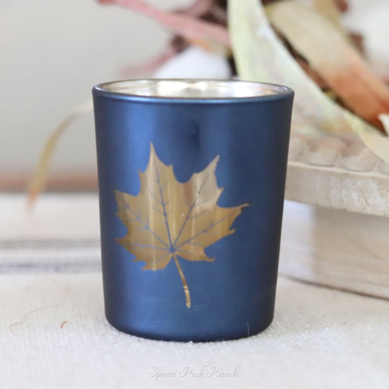 Gold Leaf Votive Holder Set