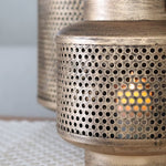 Gold Mesh Metal Lantern