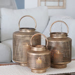 Gold Mesh Metal Lantern