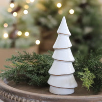 Gold Rim White Ceramic Tree