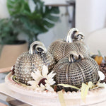 Antique Textured Gold Resin Pumpkin