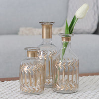 Hand Painted Gold Etched Vase