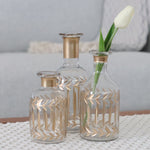 Hand Painted Gold Etched Vase