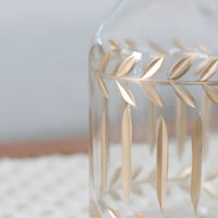 Hand Painted Gold Etched Vase